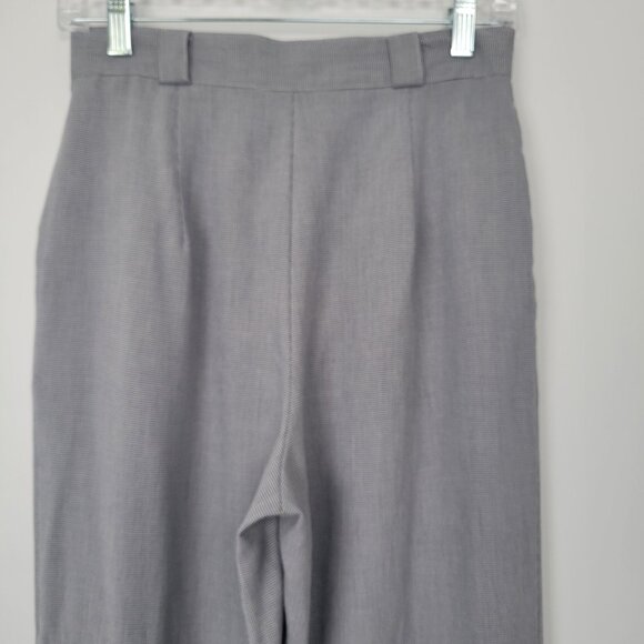 Vintage Smart Pants Black & White Houndstooth Pleated Trousers Made in USA - Picture 6 of 10